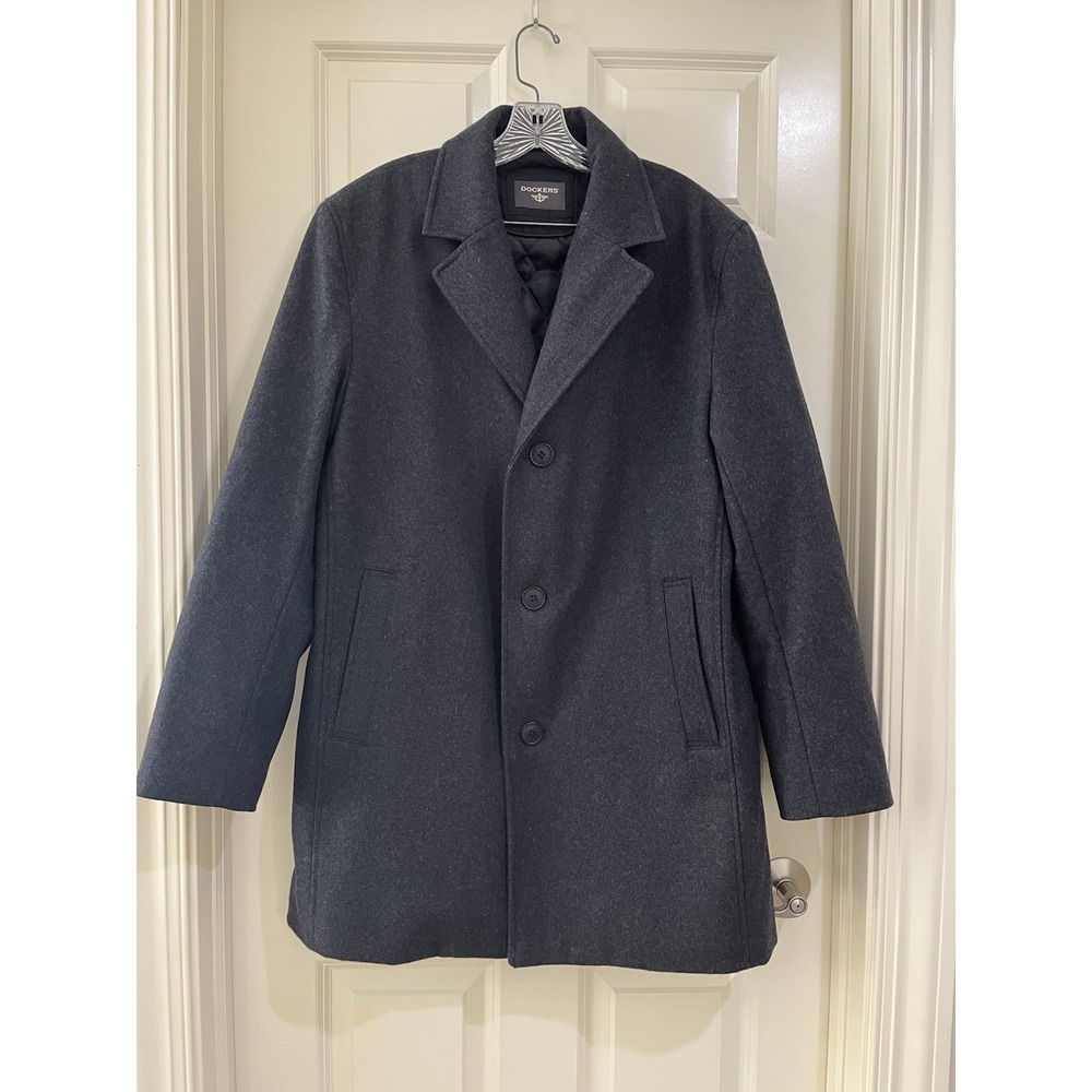 dockers‎ men wool blend coat size L